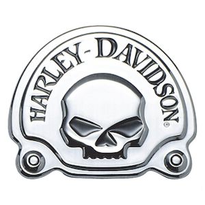 91718-02 Harley 91718-02 Chrome Skull Medallion