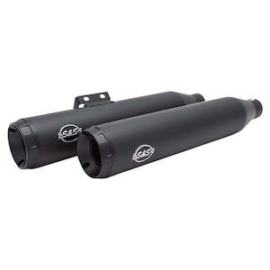 Aftermarket S S: S&S SLIP-ONS M8 SOFTAIL BLACK [SEE NOTES] V46312 550-0737