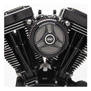 170-0210 TRI-SPOKE AIR CLEANER COVER IN GLOSS BLACK WITH MACHINED HIGHLIGHTS FOR&hellip;