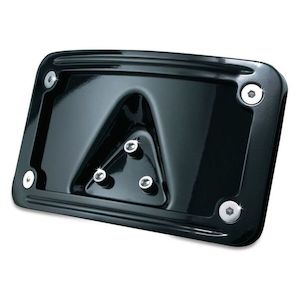 LICENCE PLATE BRACKET LAYDOWN CURVED BLACK ku-3148