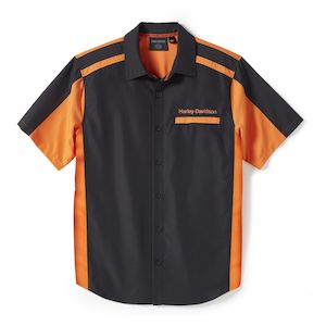 Harley SHIRT-WOVENBLACKORANGE 96384-25VM