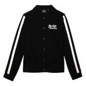 Harley WOMEN`S GAS AND OIL SLEEVE STRIPE JACKET