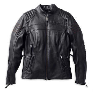 Harley WOMEN`S HEATHER AVENUE TRIPLE VENT SYSTEM LEATHER RIDING JACKET