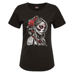 Auckland Harley Dealer Tees Hoodies And Gifts: BRV4753 HD WMNS TEE IMMORTAL POLY BLEND BLK brv4753