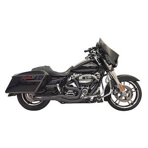 BASSANI MID LENGTH 2 INTO 1 EXHAUST SYSTEM IN BLACK WITH MEGAPHONE MUFFLER FOR H&hellip;