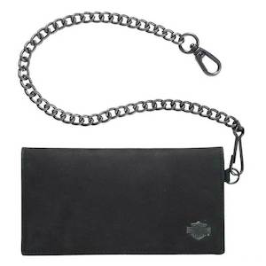 hdmwa11751-blk HARLEY Mens B&S Trucker Leather Wallet w/RFID Protection - Black