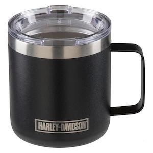 Gifts Fathers Day: hdx-98629 Harley Harley-Davidson Etched H-D Stainless Steel Travel Mug w/ Lid - 12 oz hdx-98629