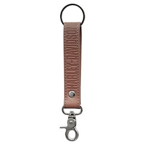 pc4543 Harley HD KEY CHAIN B&S SILHOUETTE BRN VINYL STRAP pc4543 pc4543