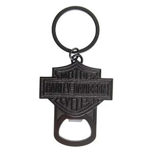 pc4537 Harley HD KEY CHAIN B&S BLK NICKEL BOTTLE OPENER pc4537 pc4537