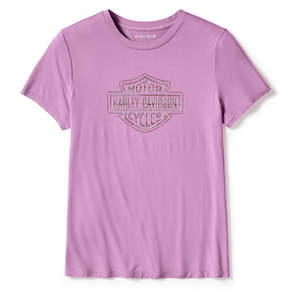 Harley WOMEN'S ESSENTIAL BLING CREW NECK TEE 96545-25VW