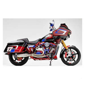 Aftermarket Touring Family: BASSANI MID-LENGTH 2 INTO 1 SUPER BIKE EXHAUST SYSTEM IN STAINLESS FOR HARLEY DAVIDSON 2017-2024 TOURING MODELS (1F98SS) BS-1F98SS