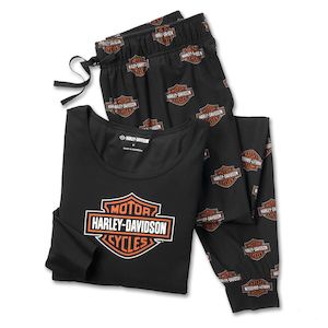 Harley PAJAMA SET-KNITBLACKPRINT 96159-25VW
