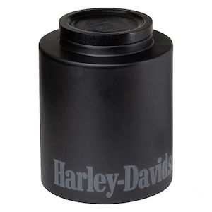 hdx-99263 Harley Harley-Davidson Cookie Jar, Canister 2 Quart, Wooden Lid w/Sili&hellip;