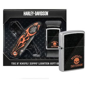 wr52248 Harley HD POCKET KNIFE TECX BLK/ORG TRIBAL TF-1 ZIPPO wr52248 wr52248