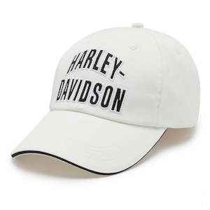 Harley 97709-25VW WOMEN'S ESSENTIAL ARCHED FONT PONYTAIL CAP - CLOUD DANCER