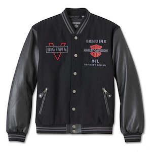 Harley MENSV-TWIN VARSITY LEATHER JACKET