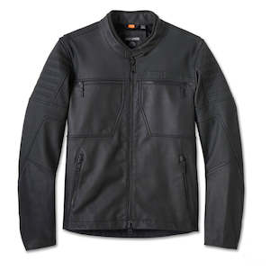 Harley Mens Jackets: Harley 98004-25VM WILLIE G SKULL GRAPHIC LEATHER RIDING JACKET