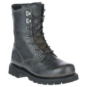 Harley Womens Boots And Footwear: Harley wo-d84759 HARLEY Womens Pearson 7-Inch Grey Motorcycle Boots, D84759