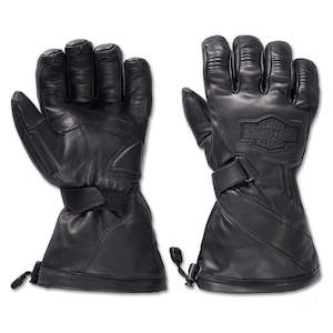 Harley Mens Gloves: Harley 98196-24VM MEN'S CIRCUIT II WATERPROOF LEATHER GAUNTLET GLOVES