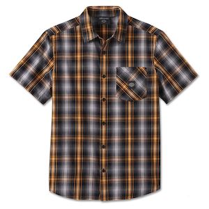 Harley SHIRT-WOVENBLACKGREY PLAID 96046-25VM