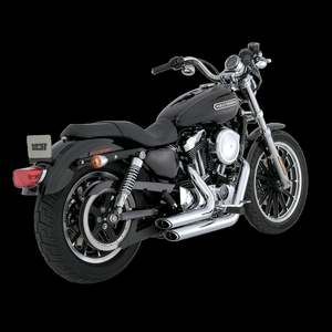 V17219 CHROME SHORTSHOTS STAGGERED EXHAUST SYSTEM 04-13 SPORTSTER