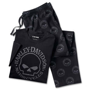 Harley Mens Clothing 1: Harley MENSMENSWILLIE G SKULL SHORT SLEEVE PAJAMA SET
