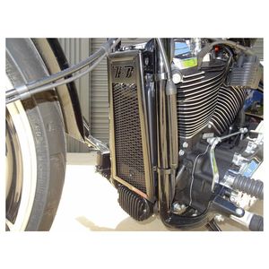 Aftermarket Milwaukee 8 Softail Family: M8 SOFTAIL OIL COOLER PROTECTIVE COVER 20001-blk