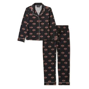 Harley Womens Clothing 1: Harley PAJAMA SET-KNITBLACKORANGE P 96826-25VW