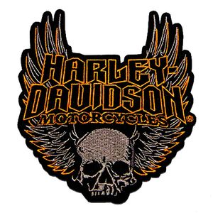Harley Davidson Pins: sa8012854 Harley HD PATCH SKULL w/ WINGS 4.5`` sa8012854 sa8012854