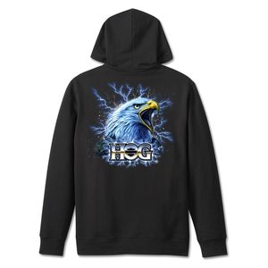 Mens Harley Leisure Wear: Harley HOODIE-KNITELECTRIC EAGLE HOG 96888-25VX