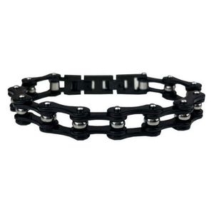 Harley Official Licenced: hg84087 Harley HAIRGLOVE BRACELET S/STEEL SINGLE PLAIN BLACK hg84087 hg84087