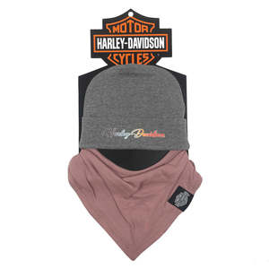 Baby And Kids: s720-3511 Harley KIDS NB GIRL BIB  and ; BEANIE SET CHAR/HEATHER s720-3511 s720-3511