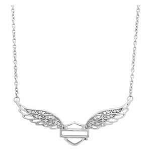 hdn0288 MOD BLING WING NECKLACE 18`` hdn0288