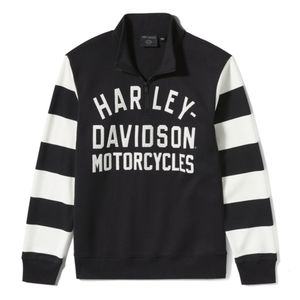 Mens Harley Leisure Wear: Harley PULLOVER-KNITBLACKOFF WHITE 96717-25VM