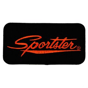 sa8014575 HARLEY 4 in. Embroidered Sportster Emblem Sew-On Patch - Black/Orange sa8014575
