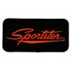 sa8014575 HARLEY 4 in. Embroidered Sportster Emblem Sew-On Patch - Black/Orange sa8014575