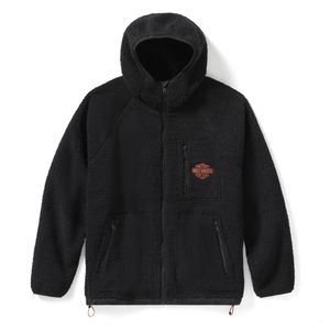 Mens Harley Leisure Wear: Harley HOODIE-KNITBLACK 96785-25VM