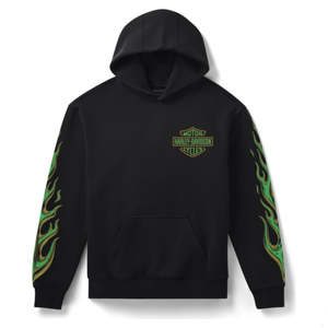 Mens Harley Leisure Wear: Harley HOODIE-KNITSKULLY MCGEEBLACK 96385-26VM