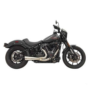 Milwaukee Eight Family Collection: BS-1S75SS 1S75SS 2-INTO-1 THE RIPPER EXHAUST SYSTEM 2-INTO-1 RIPPER EXHAUST SYSTEM WITH MEGAPHONE MUFFLER - SHORT - STAINLESS - M8 SOFTAIL BS-1S75SS