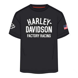 Harley TEE-KNITFACTORY RACINGBLACK 96375-26RX