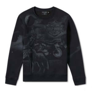 Mens Harley Leisure Wear: Harley PULLOVER-KNITBLACK 96782-25VM