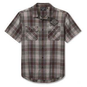 Harley SHIRT-WOVENGREENBROWN PLAID 96813-25VM