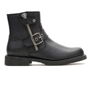 Womens Harley Boots And Footwear: Harley wo-d84814 Harley BOOT  WOMENS  ADDIE ZIP 5.5`` BLACK wo-d84814