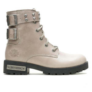 Womens Harley Boots And Footwear: Harley wo-d84828 Harley BOOT  WOMENS  PARKLYN 6`` DBL STRAP TAUPE wo-d84828
