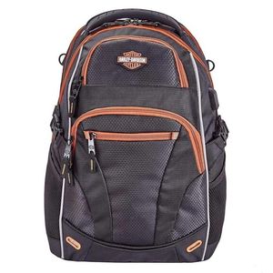 Harley Bags 1: ath99207-rb Harley "Renegade II" USB Backpack - Rust/Black Colour ath99207-rb