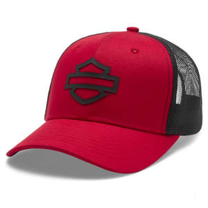 Mens Accessories: Harley HAT-TRUCKERWOVENRED 97604-26VM