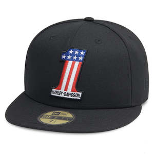 Mens Accessories: Harley 99418-20VM #1 LOGO FITTED 59FIFTY CAP