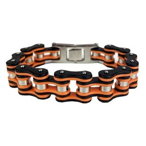 hg84084 Harley HAIR GLOVE ORANGE DOUBLE BIKE CHAIN (UNISEX) BLACK hg84084