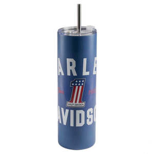 hdx-98675 Harley HD TRAVEL MUG #1 BLUE W S/STEEL STRAW 900ML hdx-98675 hdx-98675