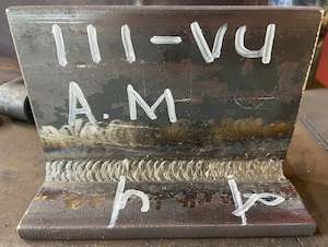 Products: AS/NZS ISO 2980:2018 FILLET Welding Test